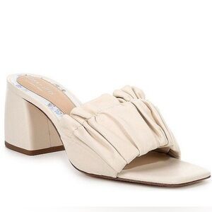 Born on Fifth x Antonio Melani Collection Amy Pleated Ruffle Leather Dress Mules